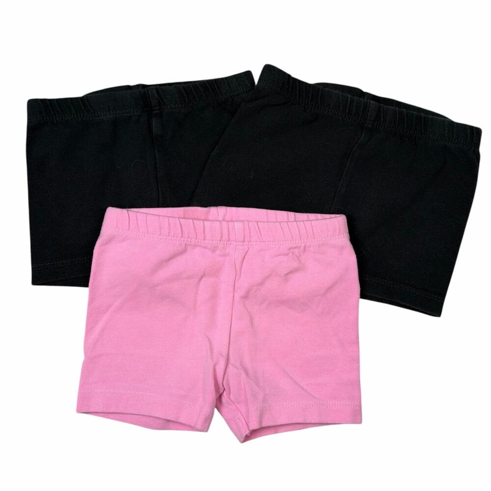 Jumping Beans Biker Shorts Bundle Girls Black Pink 12 Months